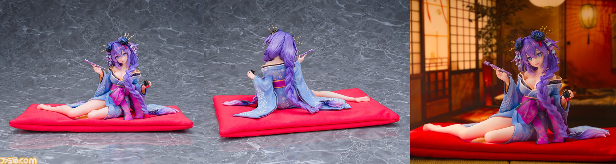 ネプテューヌ』和服姿のパープルハート＆ブラックハートのフィギュアが