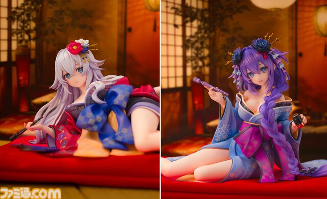『ネプテューヌ』和服姿のパープルハート＆ブラックハートのフィギュアが本日（9/19）予約開始。妖艶な魅力とかわいらしさが共存する珠玉の逸品