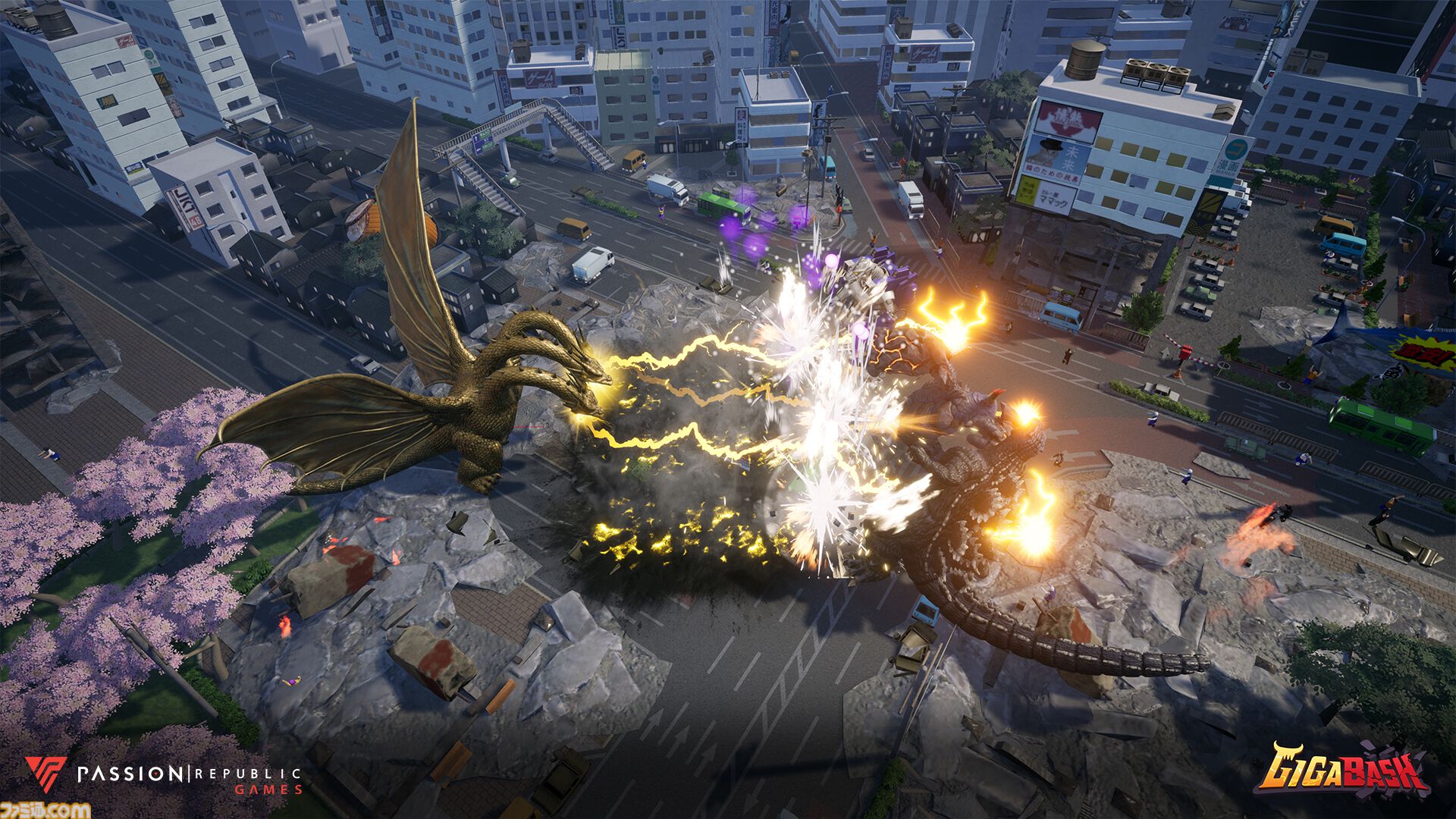 『GIGABASH』キングギドラ、ヘドラが追加されるDLC“ゴジラ：ネメシス”配信。ゴジラたちが都市を蹂躙していく迫力のトレーラーも公開