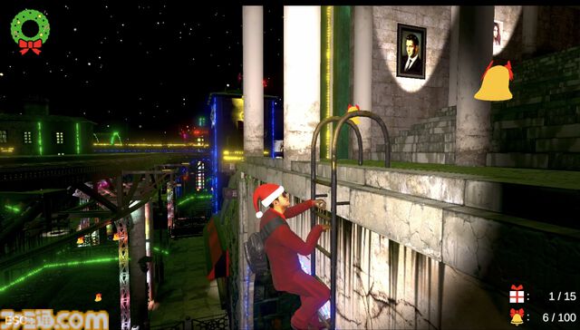 強面サンタのステルスアクション『サンタさんの悩み事』Steamで12月配信。警察に捕まらないようにプレゼントを届ける