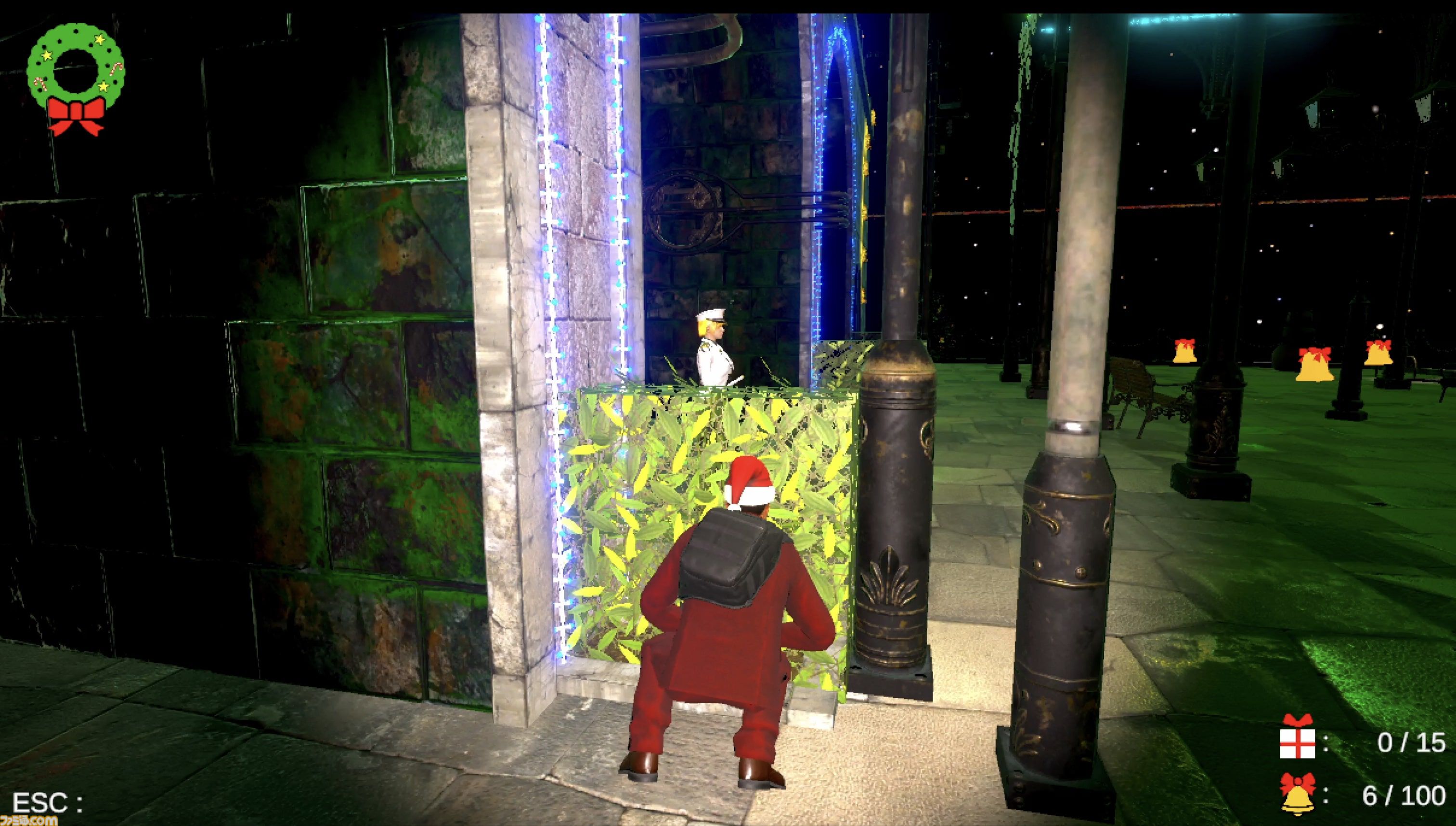 強面サンタのステルスアクション『サンタさんの悩み事』Steamで12月配信。警察に捕まらないようにプレゼントを届ける