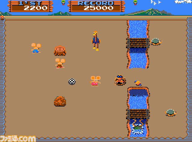 【アケアカ】『ダチョラー』亀をキックして動物に当てて倒していくアクションゲーム。マイナーチェンジ版『キックボーイ』も収録。9月25日より配信