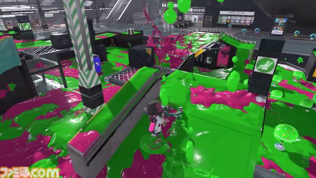 『スプラトゥーン3』新ステージ“リュウグウターミナル”が発表。駅をモデルにしたステージで、ギミックとして移動式の床が登場