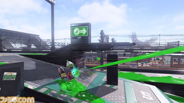 『スプラトゥーン3』新ステージ“リュウグウターミナル”が発表。駅をモデルにしたステージで、ギミックとして移動式の床が登場