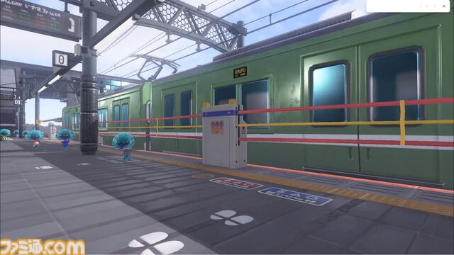 『スプラトゥーン3』新ステージ“リュウグウターミナル”が発表。駅をモデルにしたステージで、ギミックとして移動式の床が登場
