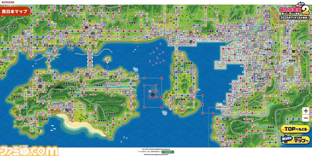 『桃鉄2』全駅マップが公開。物件駅数はおよそ1000駅、東日本編と西日本編の全駅と物件情報をチェックできる