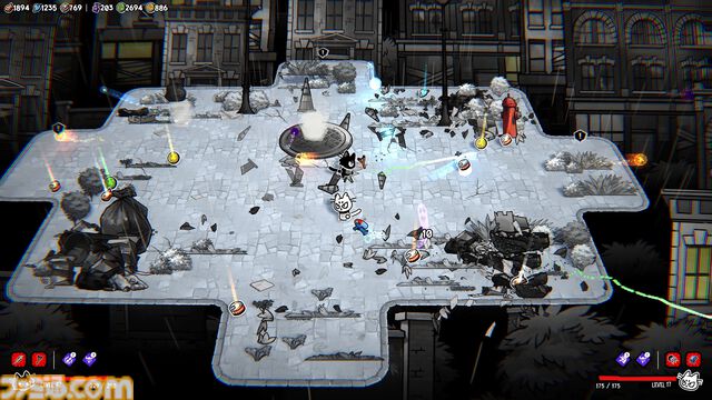『ザ・ウィスカー・ウォッチ』2匹のネコが怪異に立ち向かう協力型ローグライクのSteamページが公開。敵を倒して人間を守るのもイタズラして困らせちゃうのもネコの気が向くまま