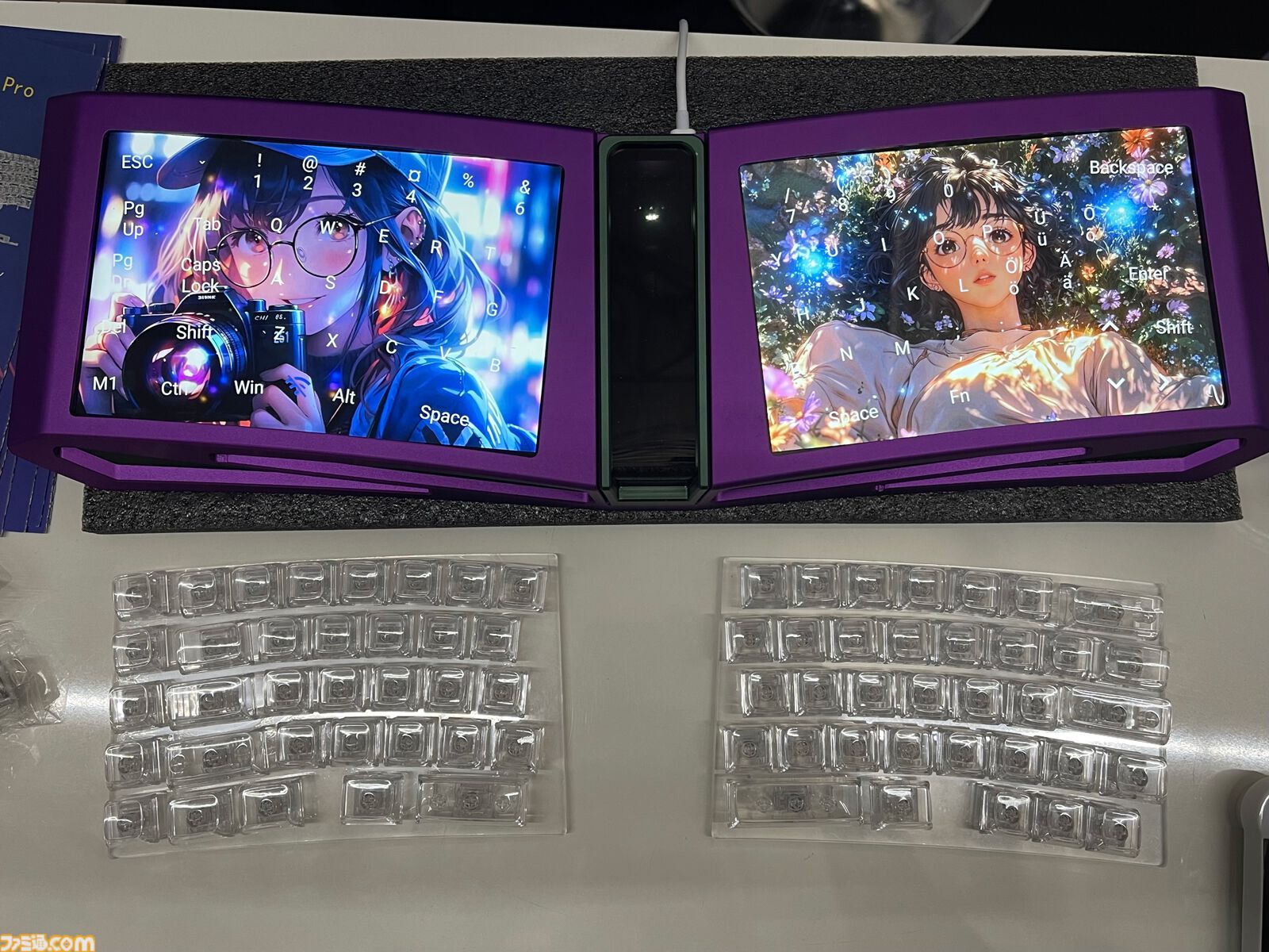 映像・画像をキー盤面に表示できるIPS液晶搭載キーボード“DS