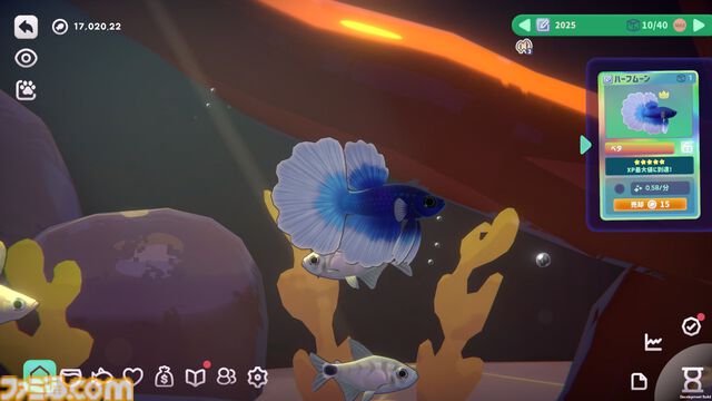 『一緒に！魚の時間』癒し環境で集中力を養うチル系アクアリウムゲームが2025年内にリリース。Steamにて無料体験版を配信