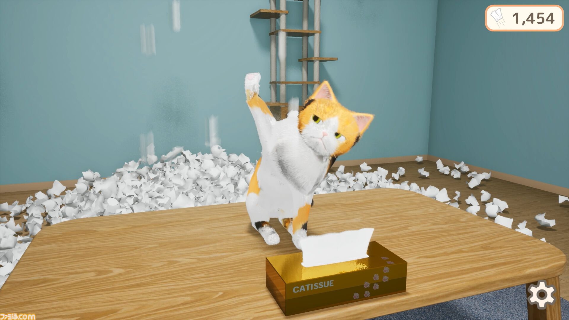 『ねこティッシュ』猫がティッシュをまき散らすシュール癒やし系クリッカーゲーム。ある条件で“猫ミーム”のオマージュも。10月7日にSteamほかで配信開始