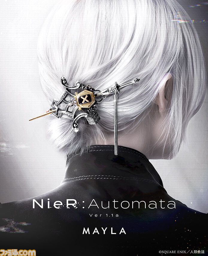 『ニーア』優雅な髪飾りが10月17日17時より予約開始、2Bと9Sの2モデル。「貴女と共に戦えて光栄でした。」「私もだ。」の刻印は泣ける
