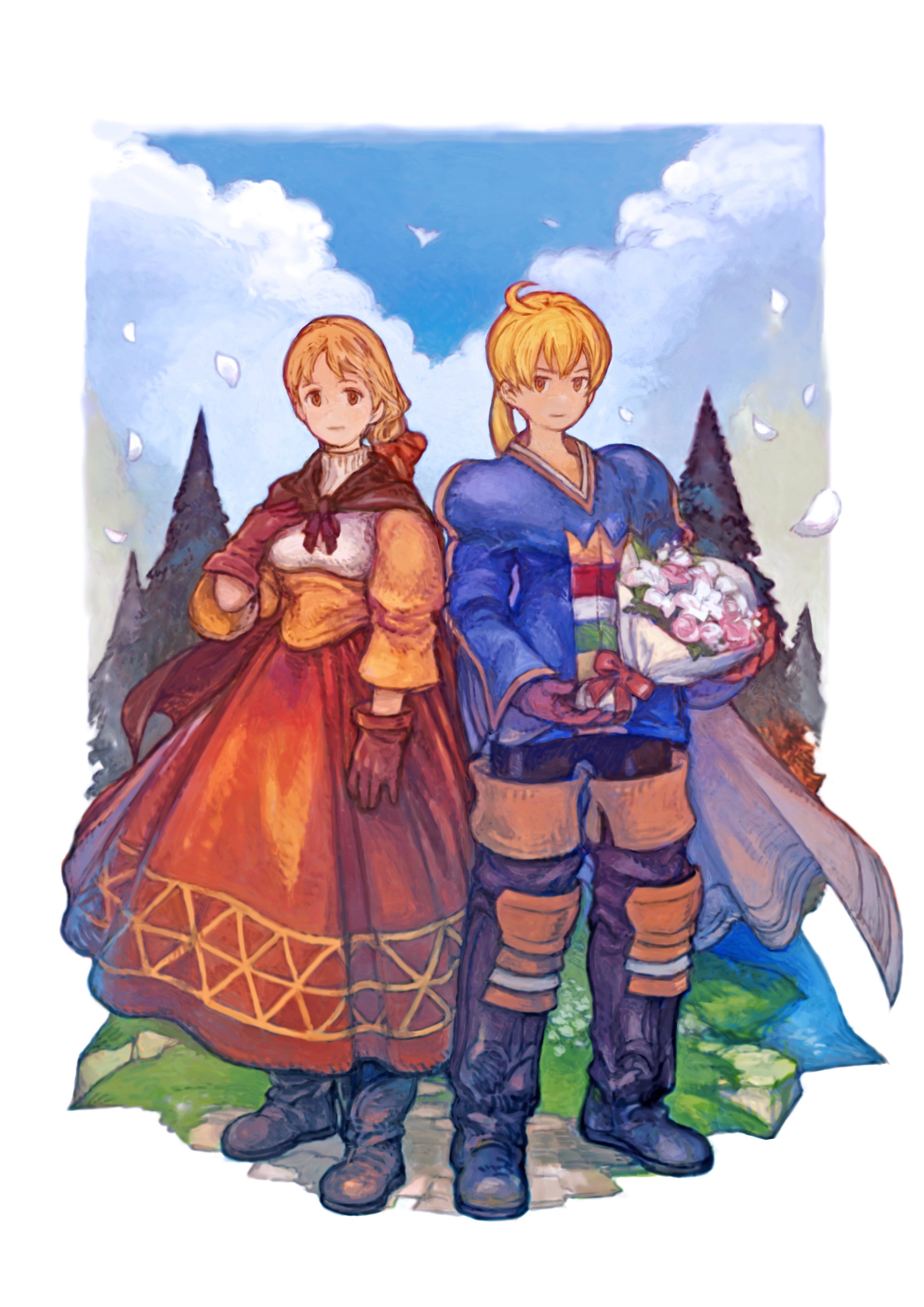 ファイナルファンタジー　イラストスカーフ FFⅤ ファイナルファンタジー イラストスカーフ FF4 ファイナルファンタジー