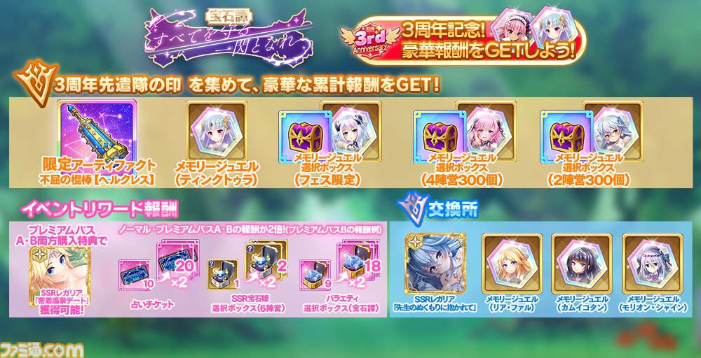 宝石姫Reincarnation』宝石モチーフの美少女たちの物語を描く3D放置RPG