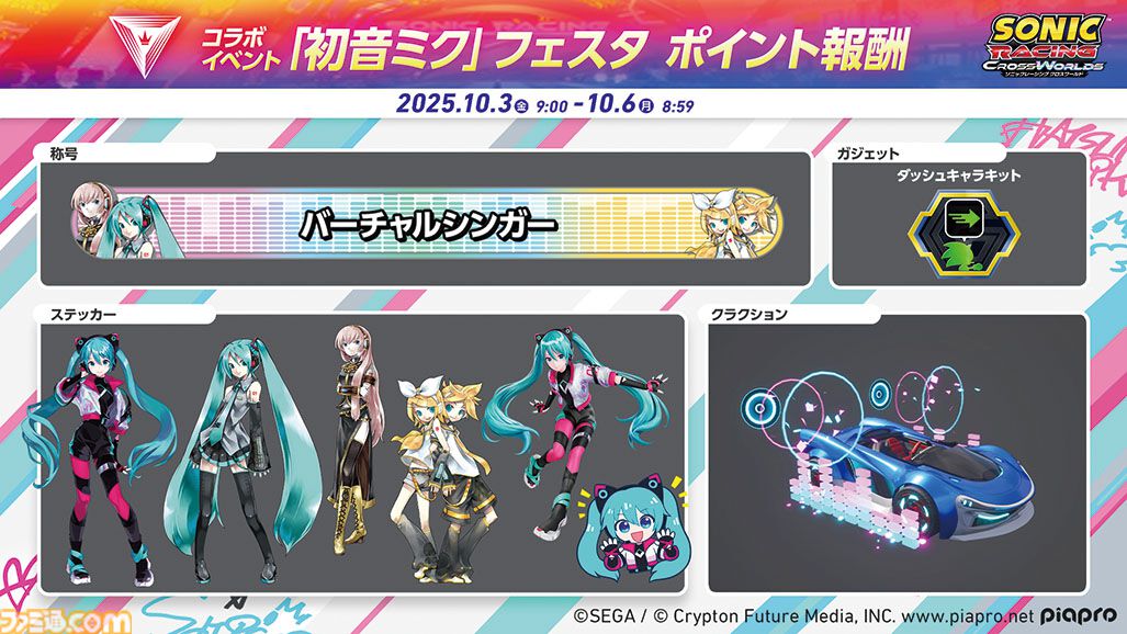 ソニックレーシング クロスワールド』初音ミクコラボはコンセプト段階