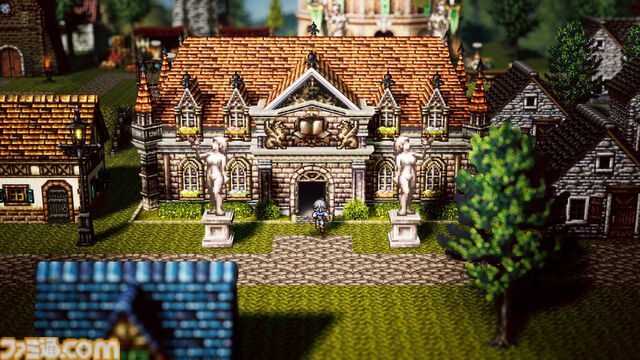 『オクトパストラベラー0』オルステラ大陸の支配を目論む暴虐の王とそれに立ち向かう仲間たちが新たに公開。魔物闘技場など新システム“タウンビルド”で建設できる建物も紹介