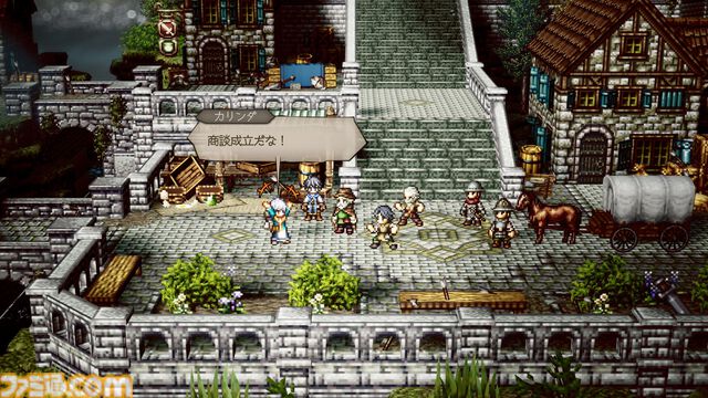 『オクトパストラベラー0』オルステラ大陸の支配を目論む暴虐の王とそれに立ち向かう仲間たちが新たに公開。魔物闘技場など新システム“タウンビルド”で建設できる建物も紹介