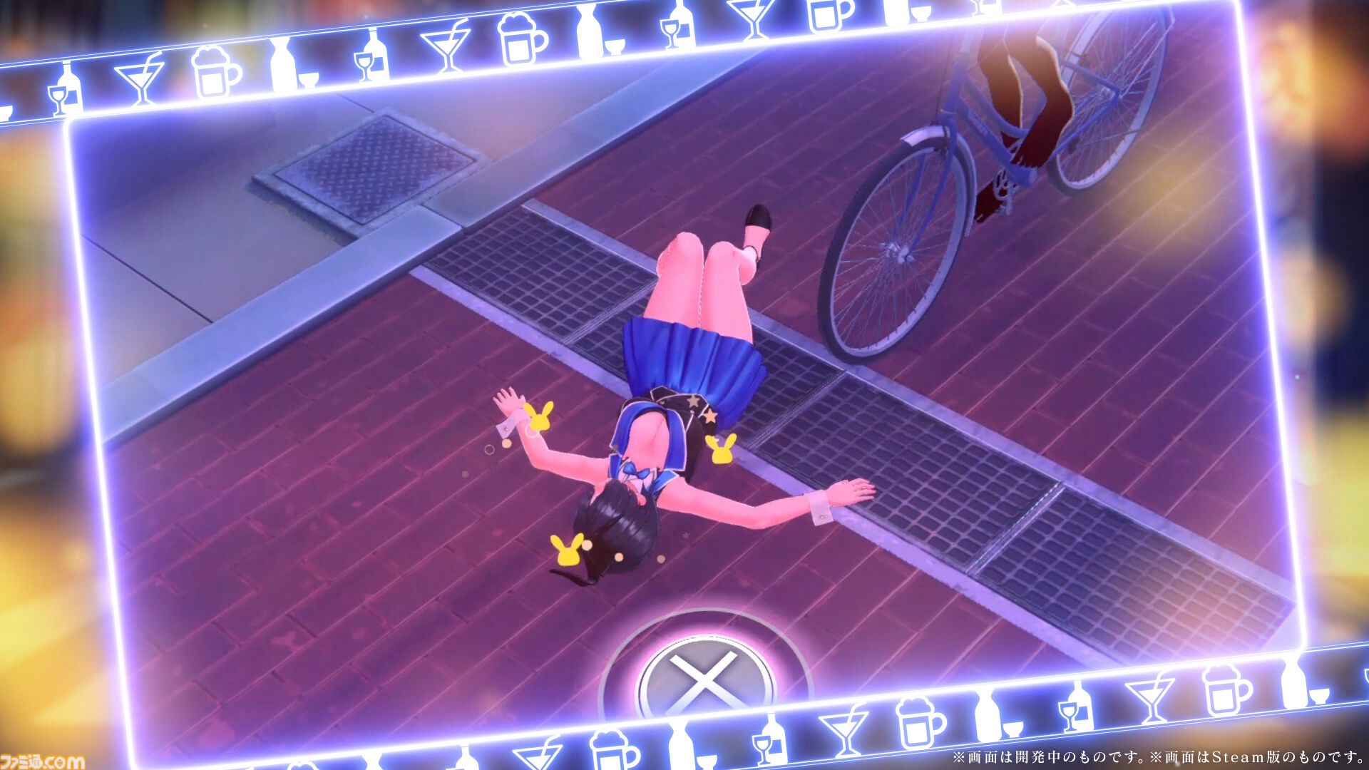 『へべれけ ばにーがーでん』ゲーム映像が公開。ゴミ箱に突っ込んだり、マンホールにお尻がハマったり…酔っ払った彼女たちのハプニング満載な姿が見どころ