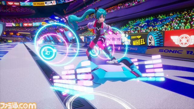 『ソニックレーシング クロスワールド』 初音ミクコラボイベントが開催。ポイントをためて限定称号やミク、リン&レンたちのステッカーが手に入る