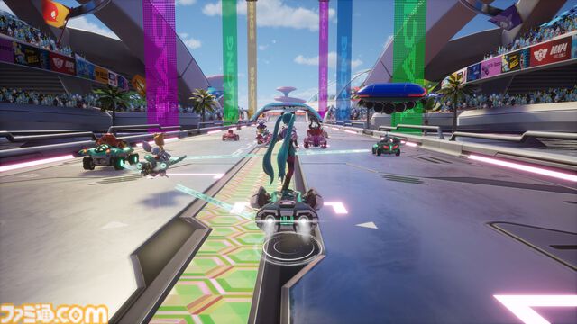 『ソニックレーシング クロスワールド』 初音ミクコラボイベントが開催。ポイントをためて限定称号やミク、リン&レンたちのステッカーが手に入る