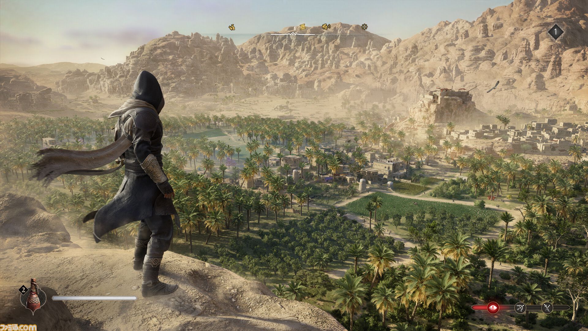 『アサシン クリード ミラージュ』無料DLC“Valley of Memory”。舞台はサウジ、酸で敵をドロドロに、バシムの父ちゃんどこいった問題など、気になること満載。絶景ポイントも多数。