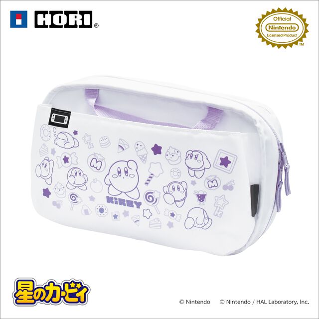 Switch2に使える『星のカービィ』収納グッズ11月発売。本体と小物をまとめて持ち運べる。カービィとワドルディがいっしょでかわいい【ホリ】