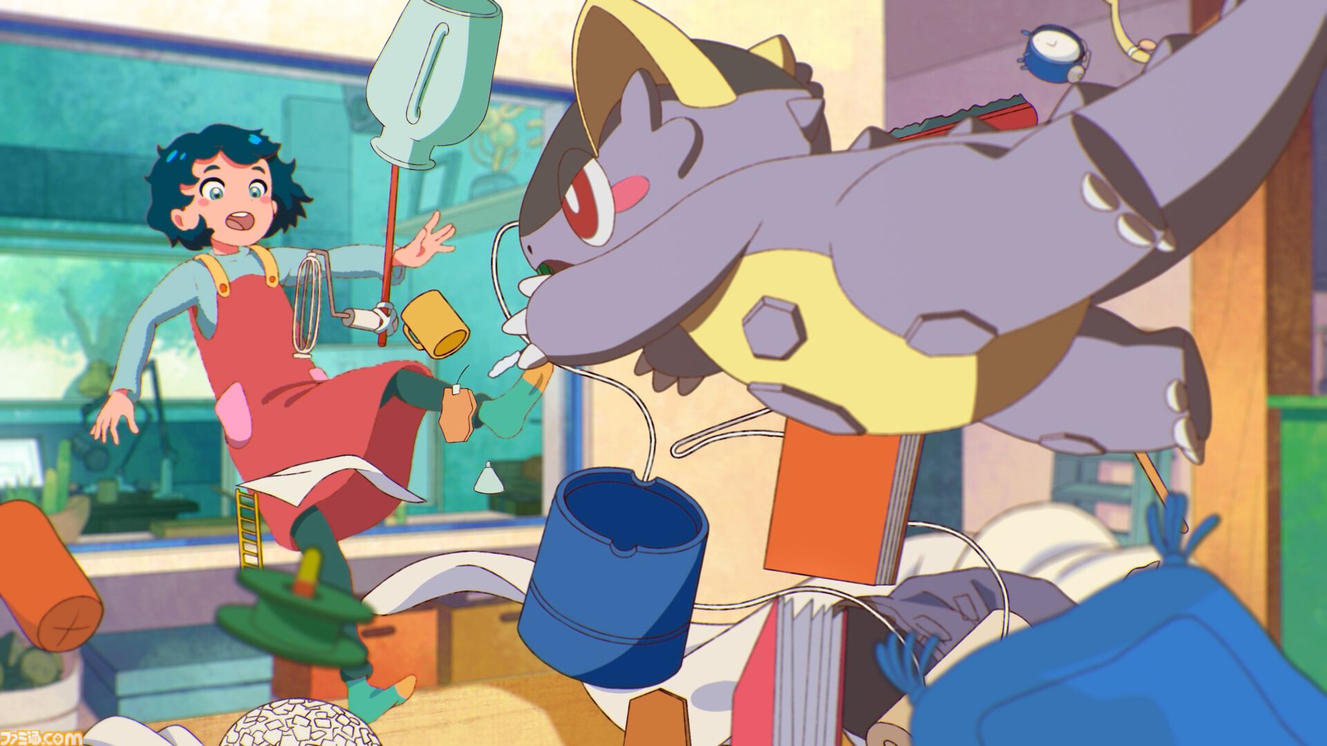 【ポケモン】WEBアニメ『めがはなせないね ガルーラ』がYouTubeで公開。ポケモンバトル実況者の母に憧れる少女とガルーラのドタバタな1日を描く