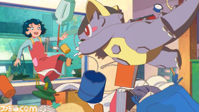 【ポケモン】WEBアニメ『めがはなせないね ガルーラ』がYouTubeで公開。ポケモンバトル実況者の母に憧れる少女とガルーラのドタバタな1日を描く