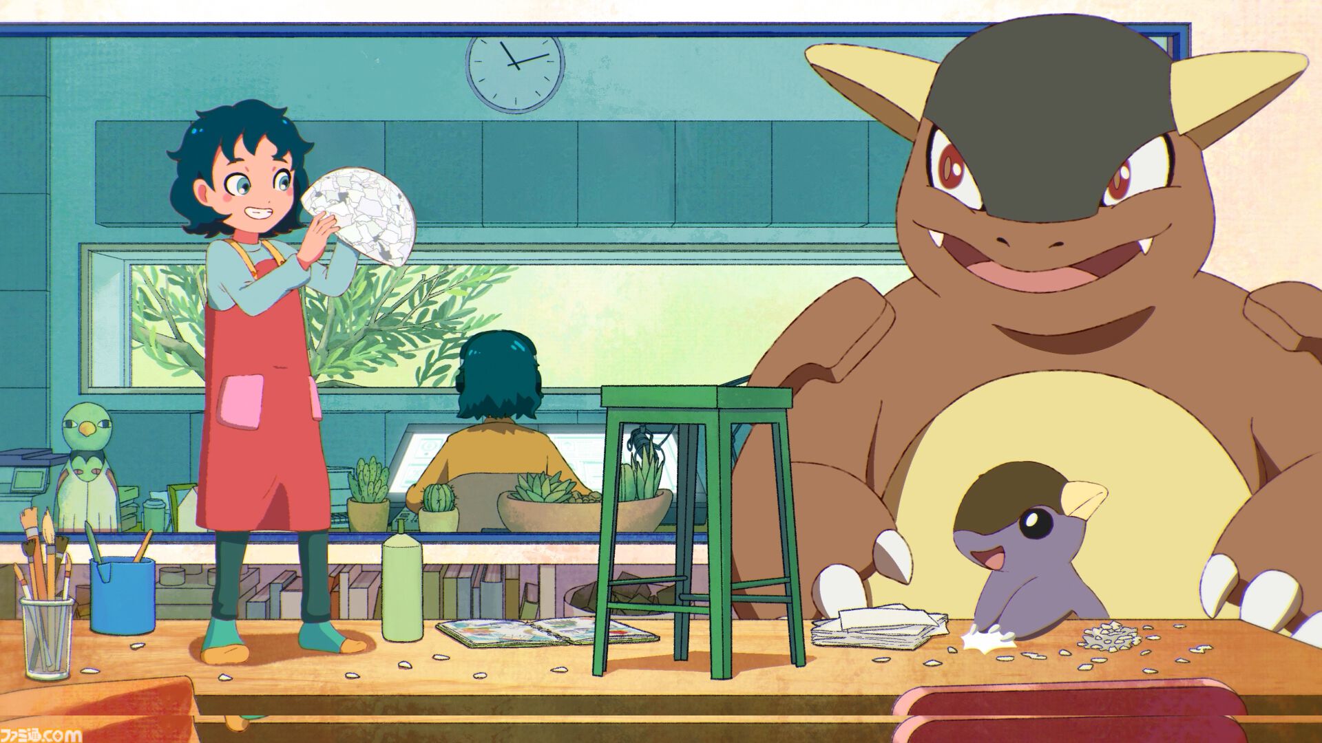 【ポケモン】WEBアニメ『めがはなせないね ガルーラ』がYouTubeで公開。ポケモンバトル実況者の母に憧れる少女とガルーラのドタバタな1日を描く