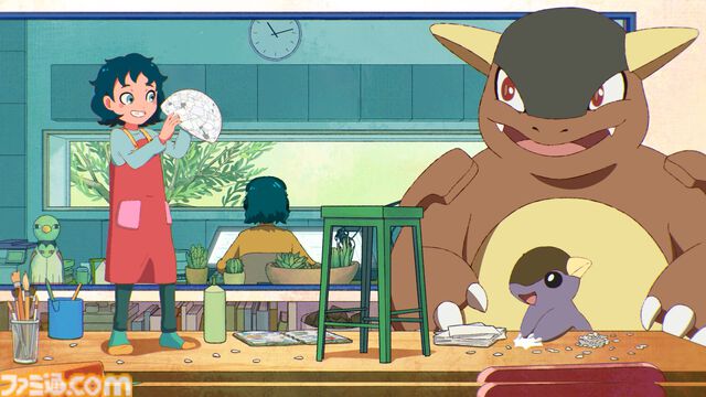 【ポケモン】WEBアニメ『めがはなせないね ガルーラ』がYouTubeで公開。ポケモンバトル実況者の母に憧れる少女とガルーラのドタバタな1日を描く