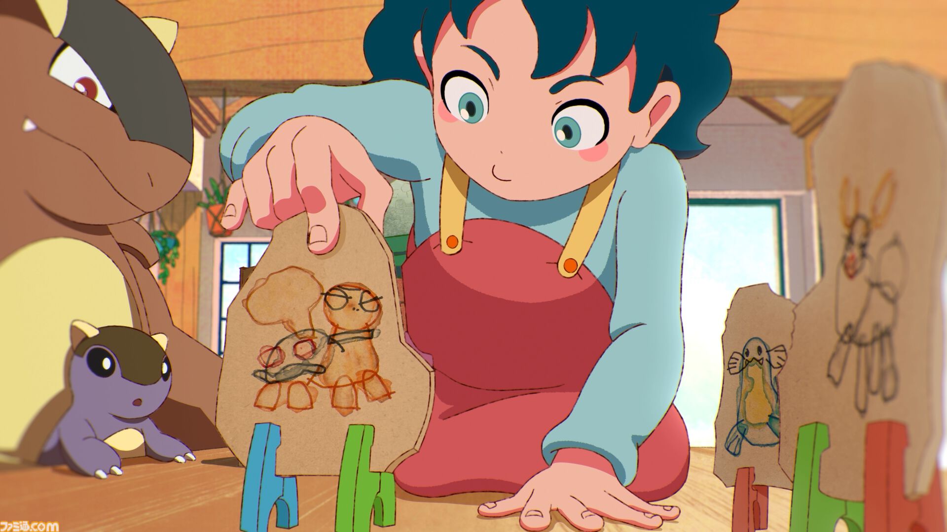 【ポケモン】WEBアニメ『めがはなせないね ガルーラ』がYouTubeで公開。ポケモンバトル実況者の母に憧れる少女とガルーラのドタバタな1日を描く