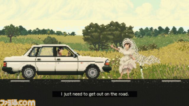 『Keep Driving』ヒッチハイカーと旅するドライブRPGが日本語対応。愛車とともに2000年代初頭のピクセルアート世界をノスタルジックに巡る