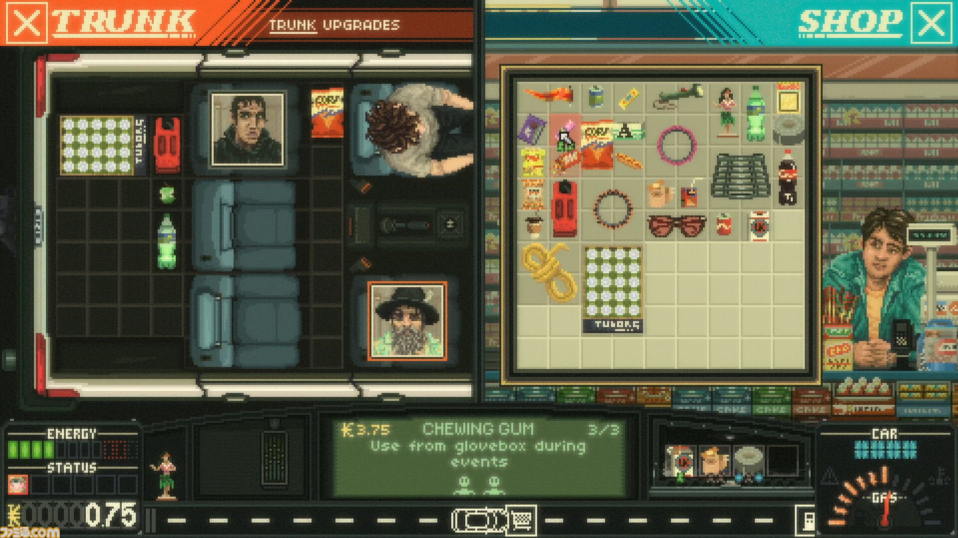 『Keep Driving』ヒッチハイカーと旅するドライブRPGが日本語対応。愛車とともに2000年代初頭のピクセルアート世界をノスタルジックに巡る