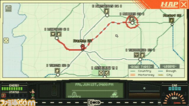 『Keep Driving』ヒッチハイカーと旅するドライブRPGが日本語対応。愛車とともに2000年代初頭のピクセルアート世界をノスタルジックに巡る