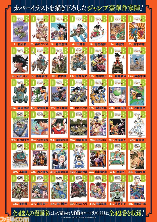『ドラゴンボール』全巻セットが2026年4月3日に発売延期。尾田栄一郎、冨樫義博、荒木飛呂彦、岸本斉史、小畑健らによるカバーイラスト付き