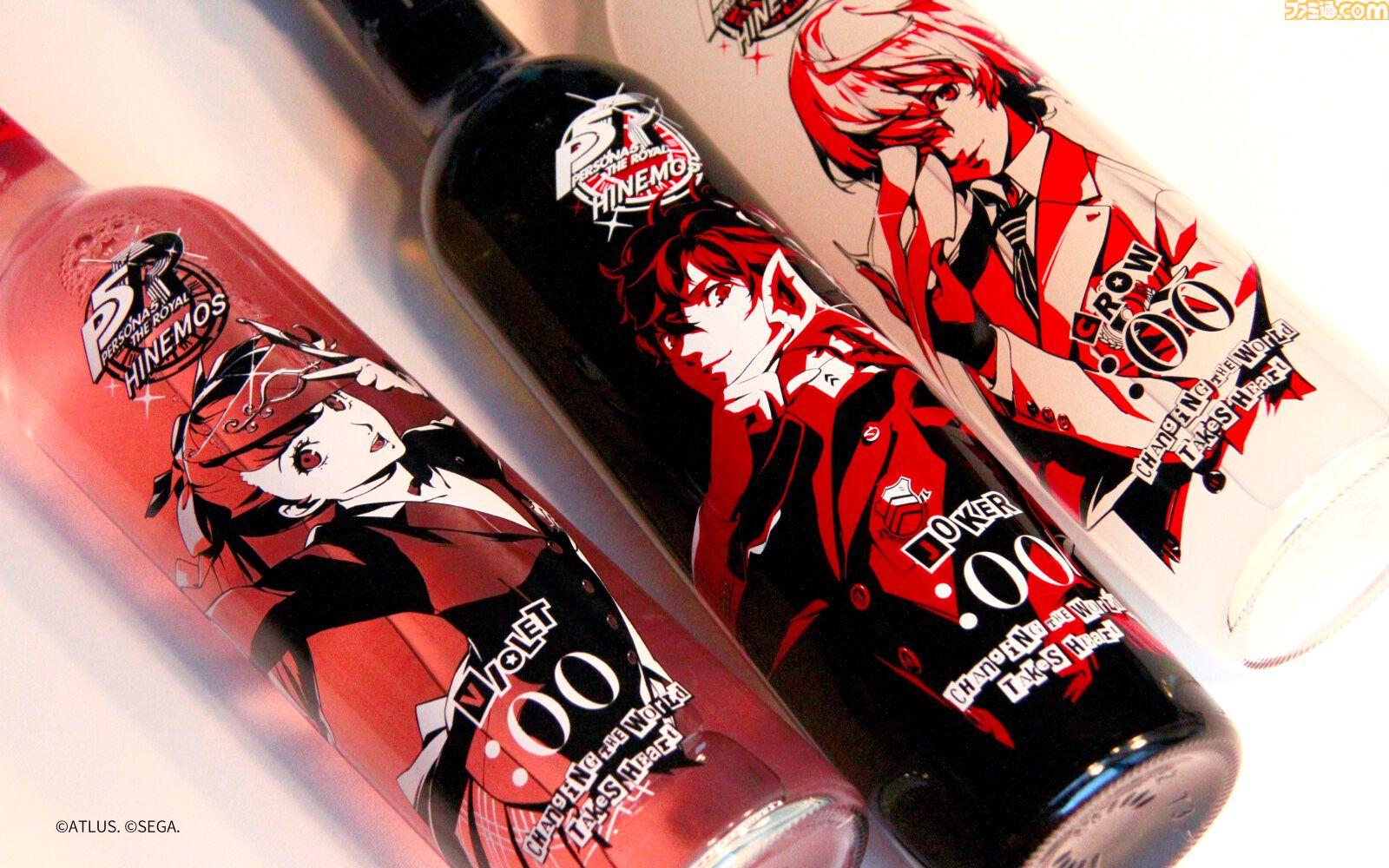 『ペルソナ5R』と日本酒HINEMOSがコラボ。ジョーカーやかすみ、明智、モルガナがスタイリッシュにデザインされた限定コラボボトルが登場