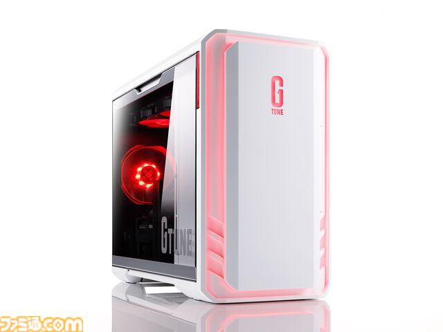 マウスコンピューターから“G TUNE”のホワイトカラーが新登場。白のケースとレッドのイルミネーションが明るさを演出する新モデル