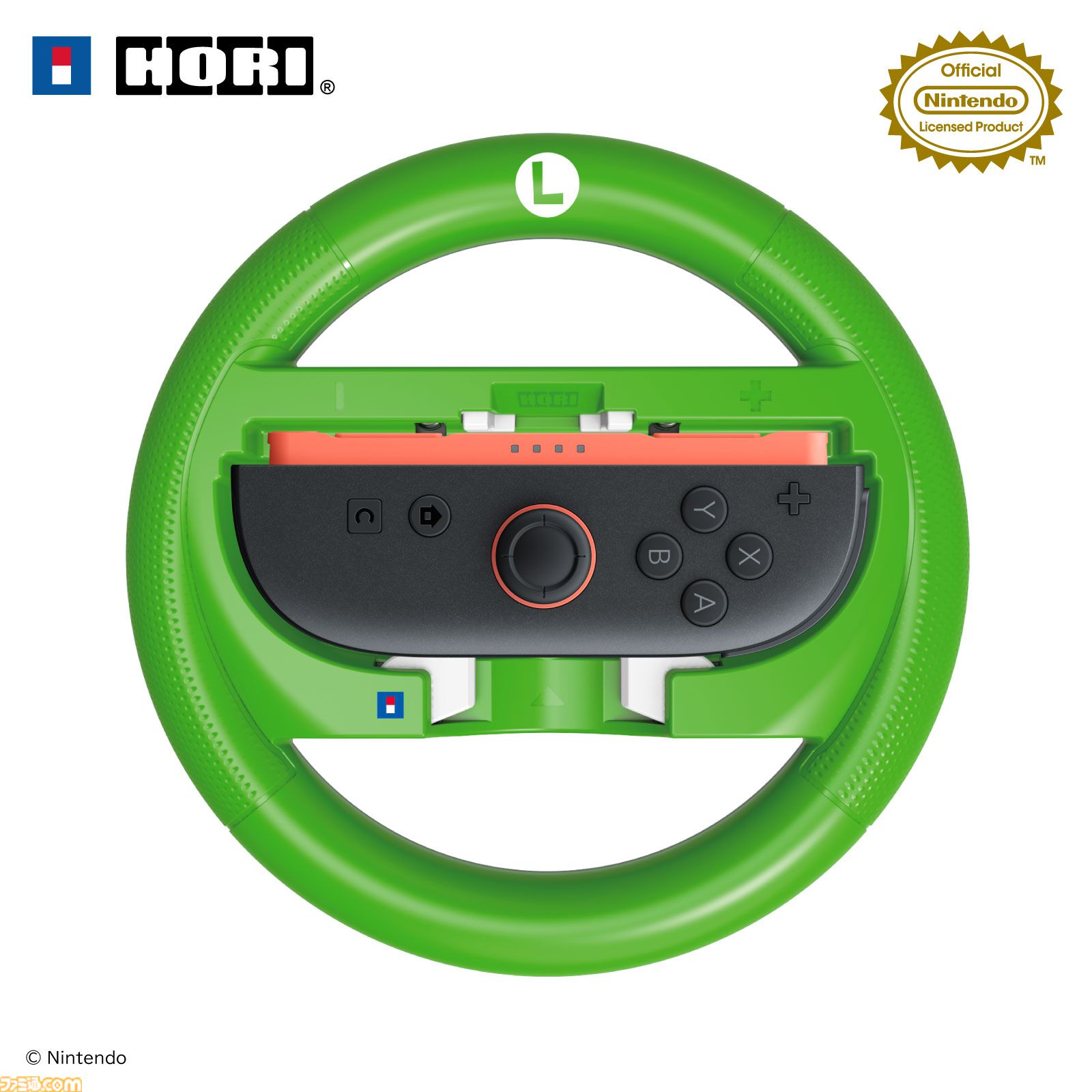 『マリオカート ワールド』をドライブ感覚で楽しめるハンドルアタッチメントがホリより発売。マリオ、ルイージ、ピーチ、ヨッシーの4種がラインアップ