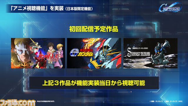『Gジェネエターナル』PCで遊べるGoogle Play Games版が本日（10/16）配信開始。アプリ内で原作アニメが見られる“エターナルパス”も販売