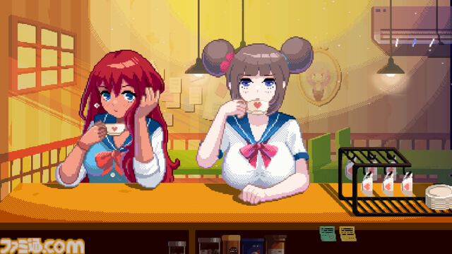 『電気街の喫茶店』可愛いドット絵で描かれるメイド喫茶スローライフのSwitch版が2026年2月26日発売。大阪・日本橋でメイドさんたちとお店を経営