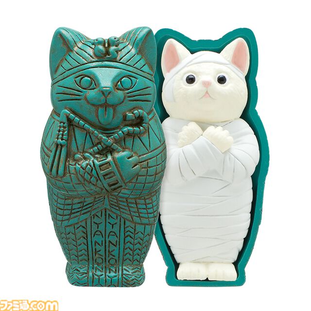 長き眠りから覚めたミイラの猫がフィギュア化。カプセルトイ『ミイラ・キャット』が5月24日発売