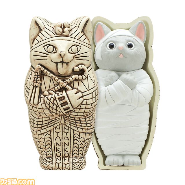 長き眠りから覚めたミイラの猫がフィギュア化。カプセルトイ『ミイラ・キャット』が5月24日発売