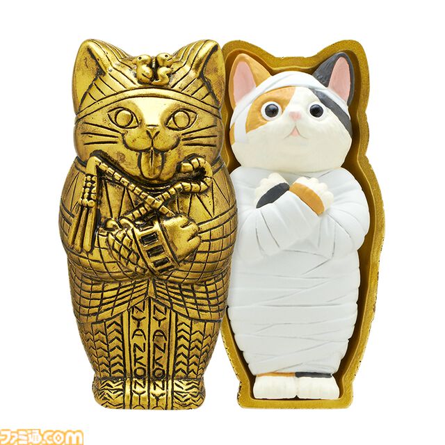 長き眠りから覚めたミイラの猫がフィギュア化。カプセルトイ『ミイラ・キャット』が5月24日発売