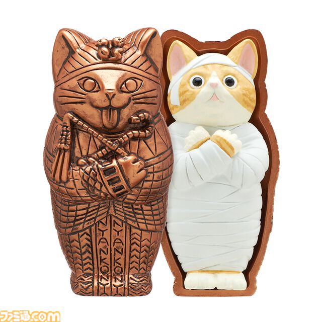 長き眠りから覚めたミイラの猫がフィギュア化。カプセルトイ『ミイラ・キャット』が5月24日発売