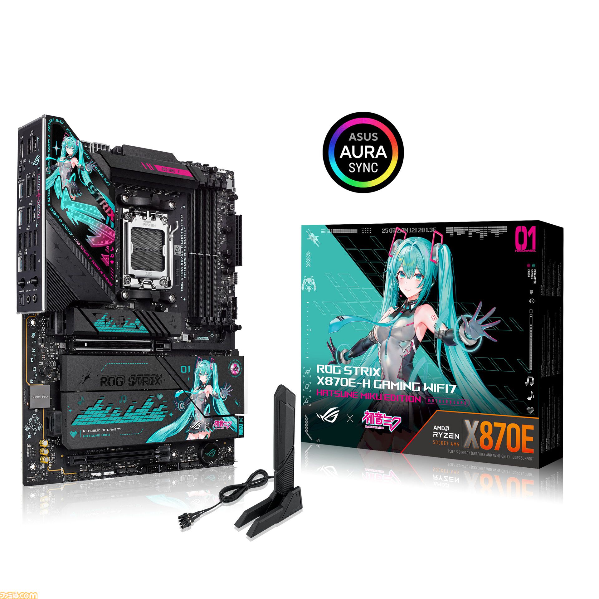 初音ミク ✕ ASUSコラボのゲーミングPCパーツの発売が決定。ミク