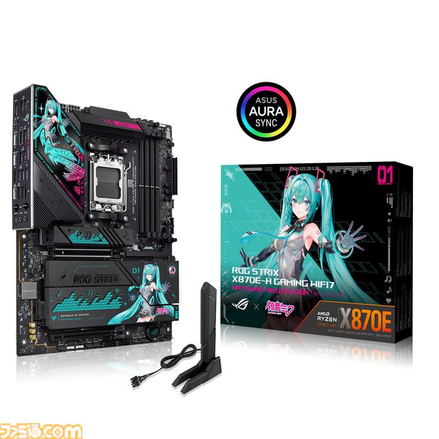 初音ミク ✕ ASUSコラボのゲーミングPCパーツの発売が決定。ミクのイラストやイメージカラーを採用した、スタイリッシュなパーツが多数ラインアップ。“TUF Gaming × 初音ミク”の再販も