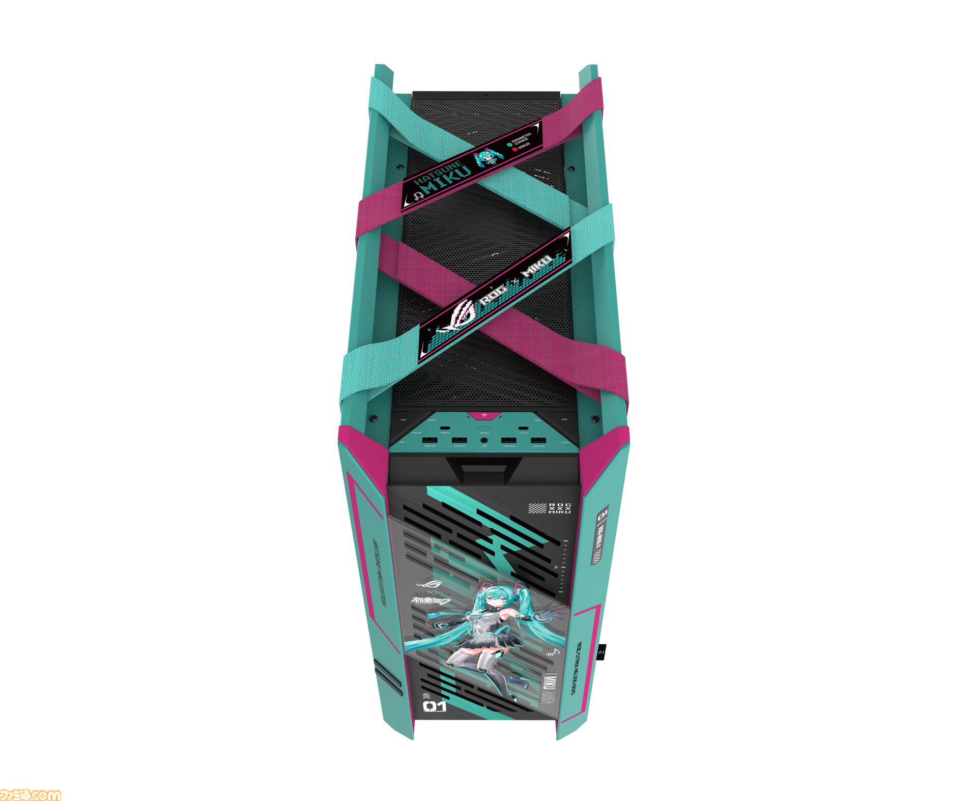 初音ミク ✕ ASUSコラボのゲーミングPCパーツの発売が決定。ミクのイラストやイメージカラーを採用した、スタイリッシュなパーツが多数ラインアップ。“TUF Gaming × 初音ミク”の再販も