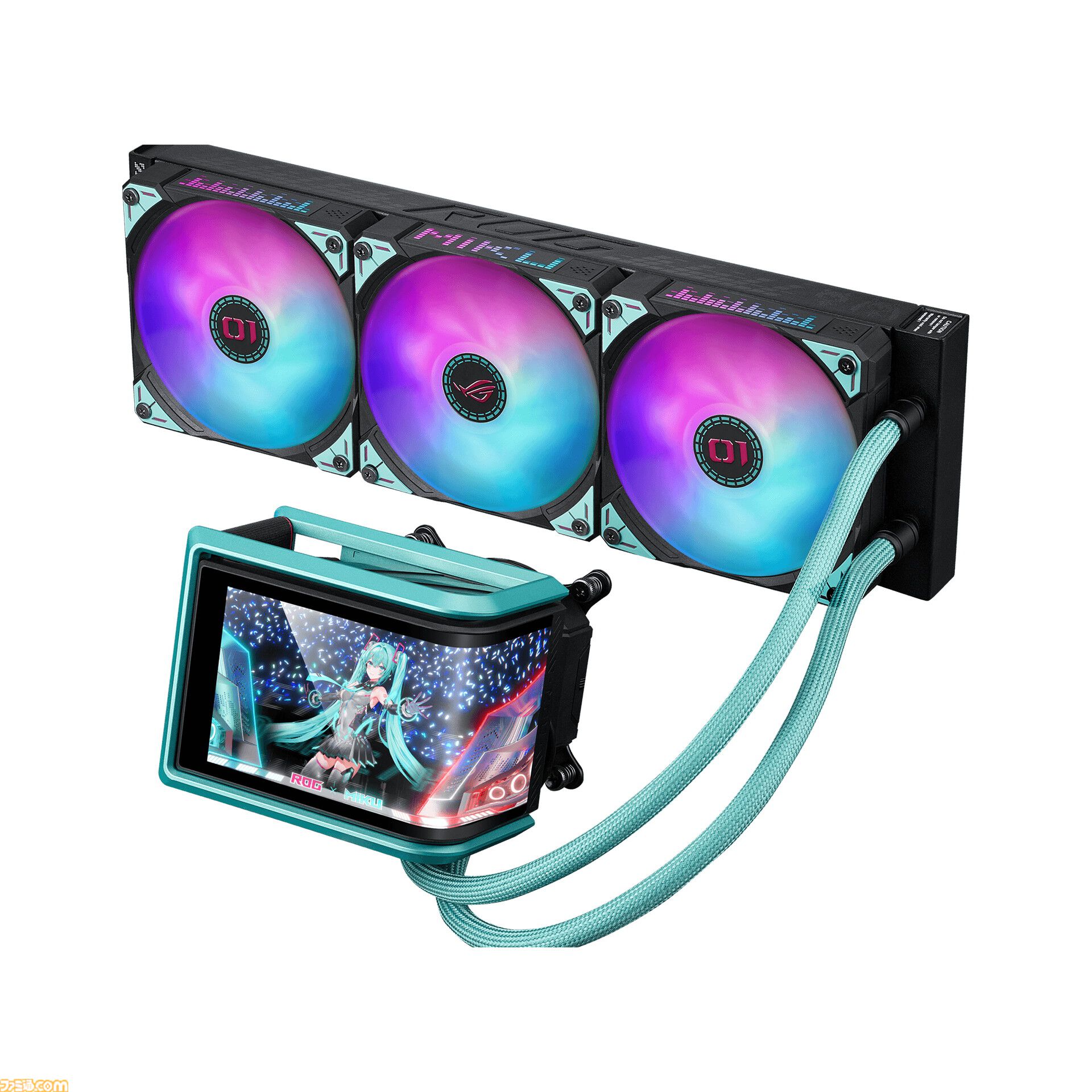 初音ミク ✕ ASUSコラボのゲーミングPCパーツの発売が決定。ミクのイラストやイメージカラーを採用した、スタイリッシュなパーツが多数ラインアップ。“TUF Gaming × 初音ミク”の再販も