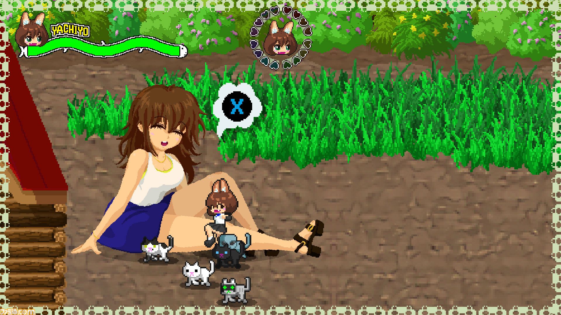 『ネコパワー！やちよ』猫ちゃんといっしょにワルモノ退治。90年代レトロ風のドット絵アクション体験版が公開