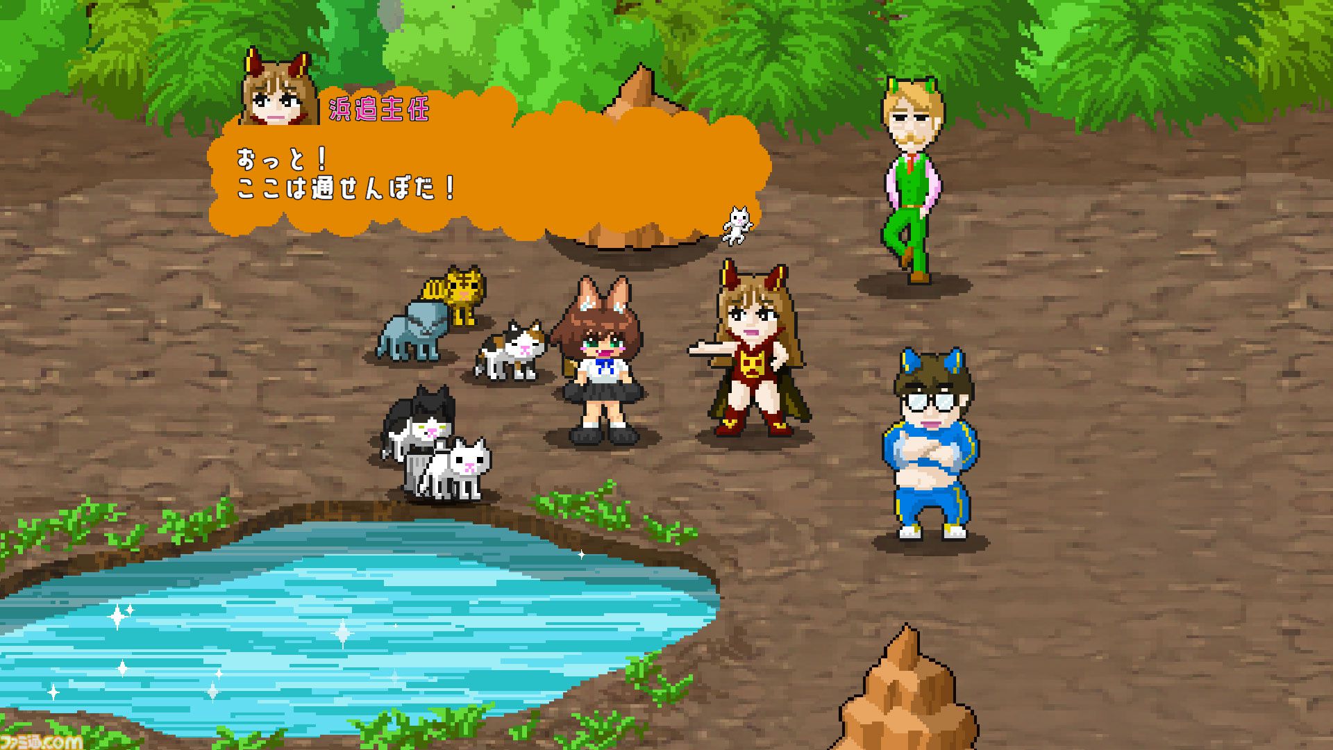 『ネコパワー！やちよ』猫ちゃんといっしょにワルモノ退治。90年代レトロ風のドット絵アクション体験版が公開