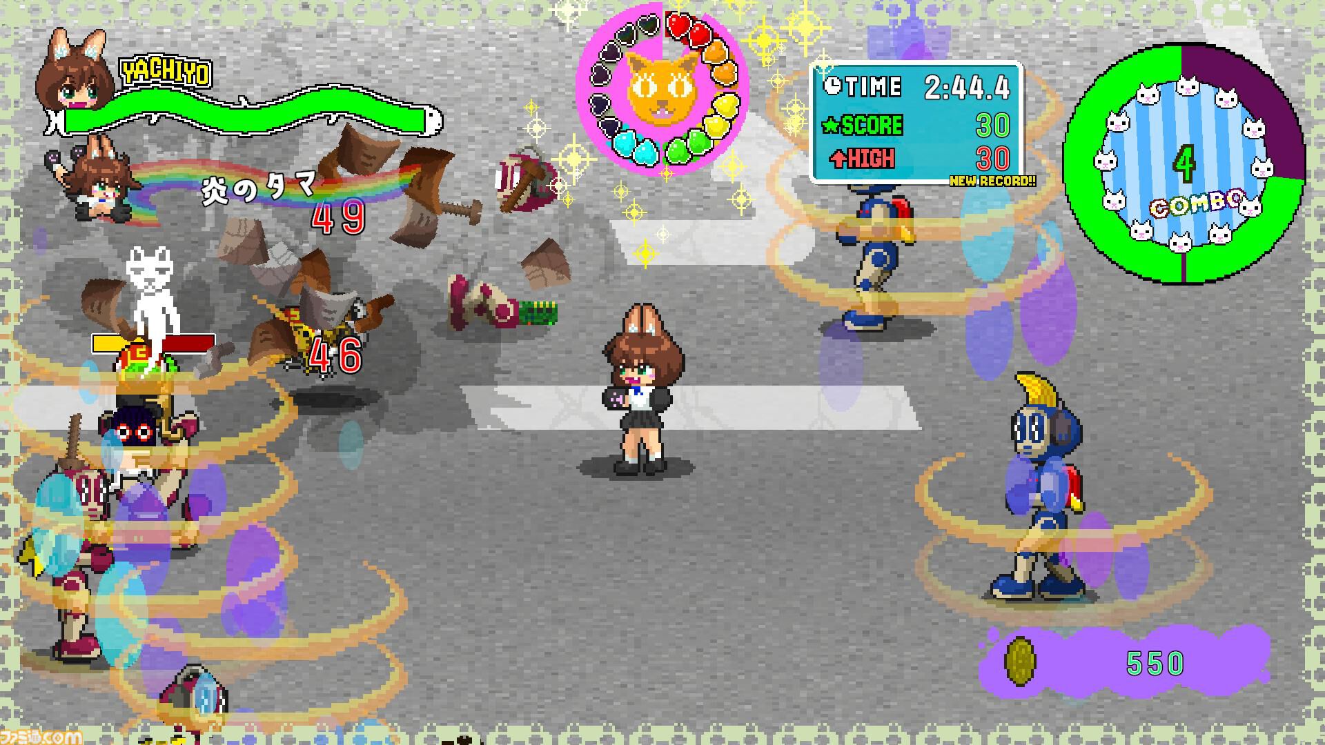 『ネコパワー！やちよ』猫ちゃんといっしょにワルモノ退治。90年代レトロ風のドット絵アクション体験版が公開